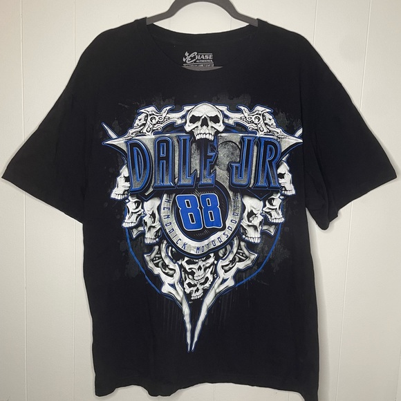 Chase Authentics Dale Earnhardt Jr. T Shirt Skulls NASCAR Mens Size XL - Picture 1 of 10